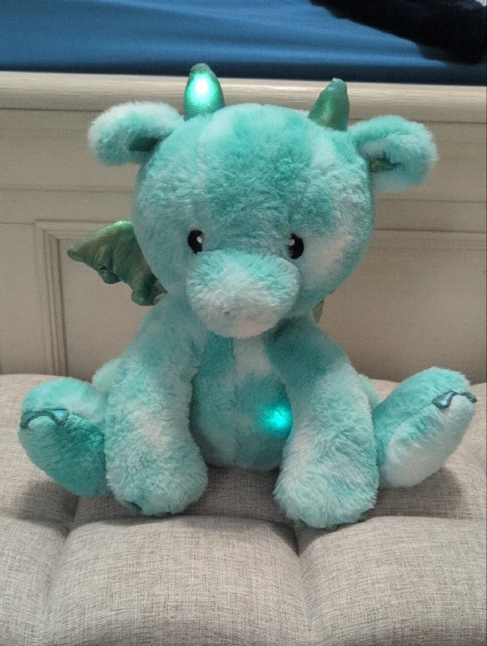 FAO Schwarz~~ Teal Light Up Dragon Stuffed Animal